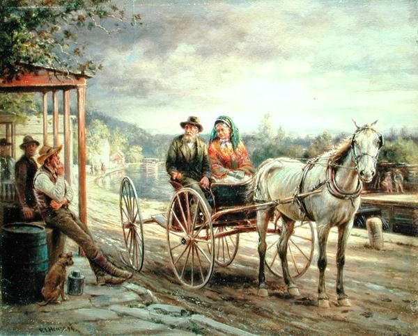 Sen eftermiddag, Port Ben, Ulster County av Edward Lamson Henry