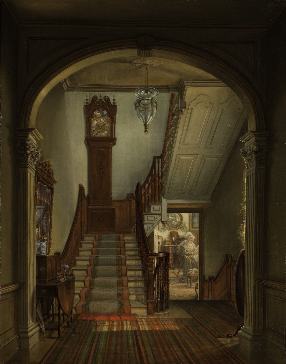Den gamla klockan i trappan, 1868 av Edward Lamson Henry