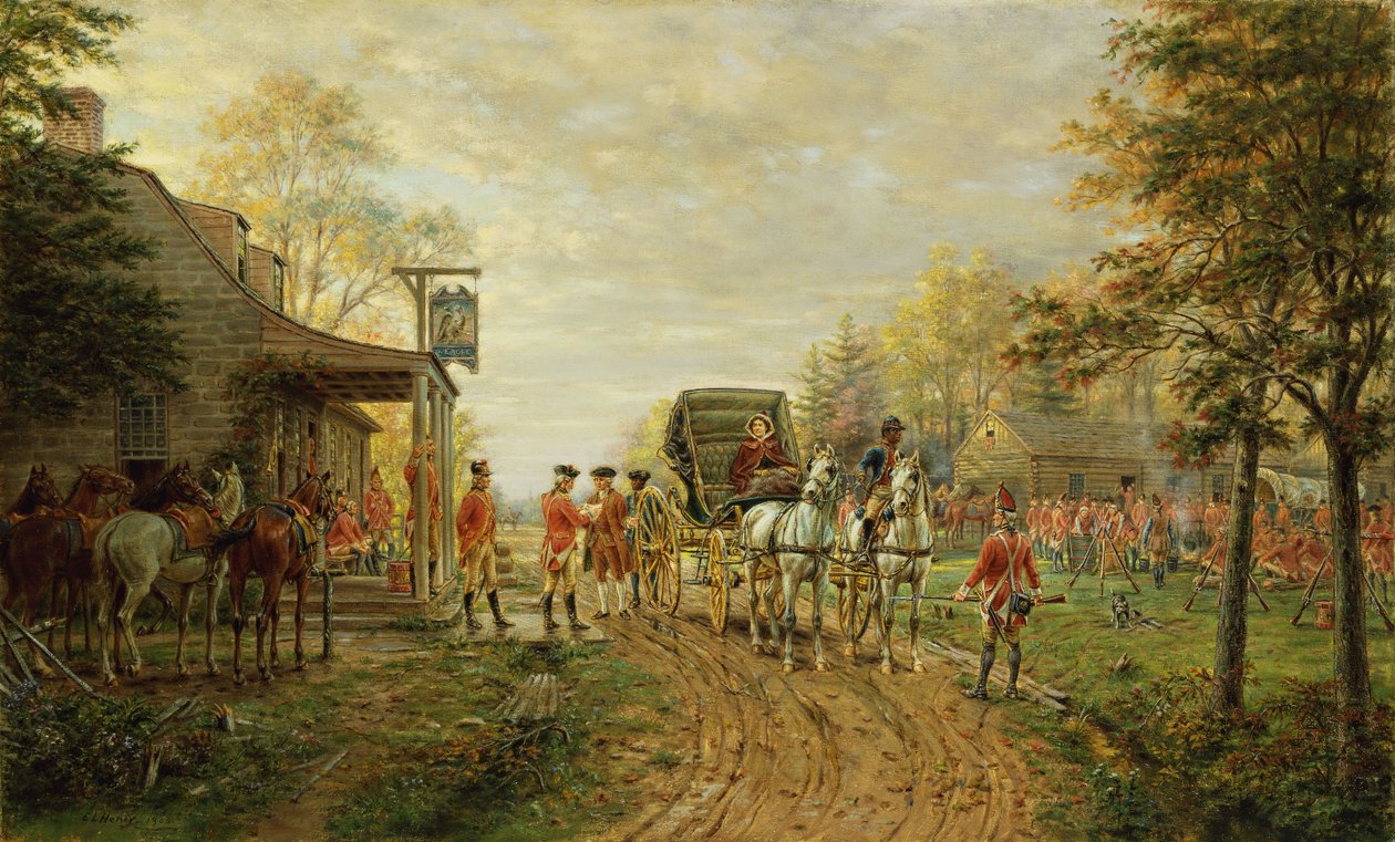 Passerar utposterna på Old Kingsbridge Road, 1903 av Edward Lamson Henry