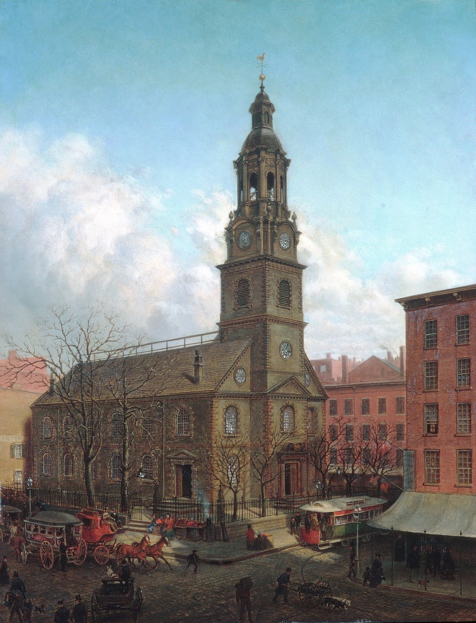 North Dutch Church, Fulton and William Streets, New York, 1869. av Edward Lamson Henry