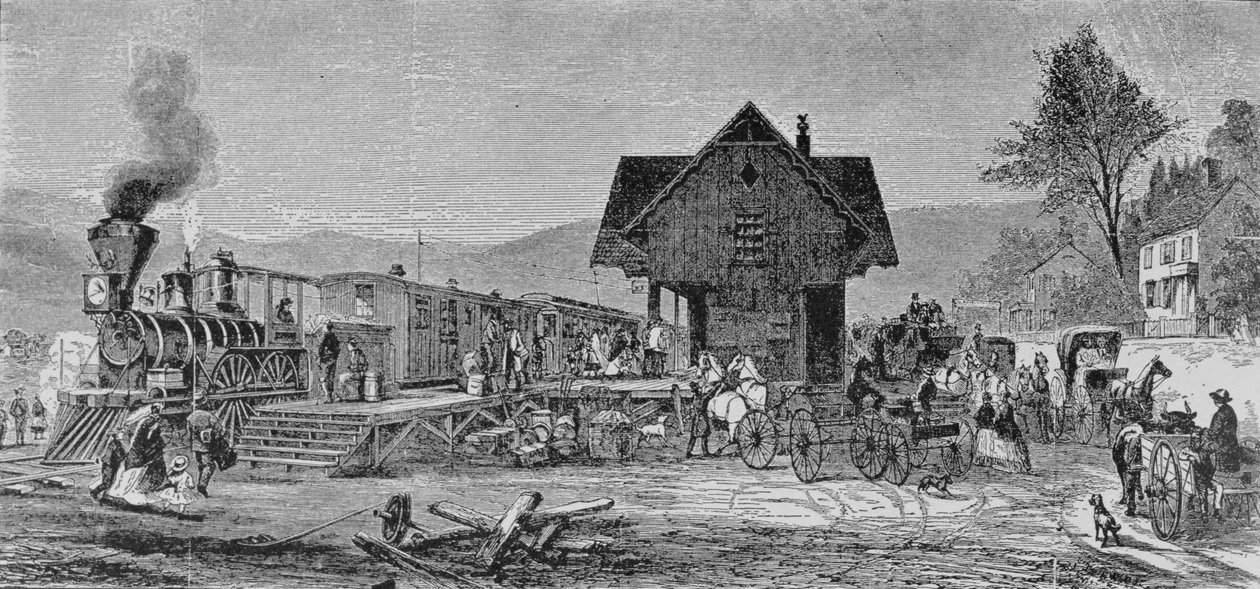 The Village Depot, illustration från "Harper