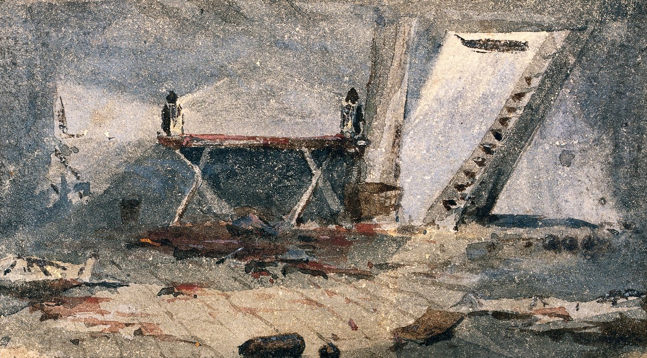 Cap-Haitien, Haiti: operation av HMS Bulldog. Akvarell av Edward Lawton Moss