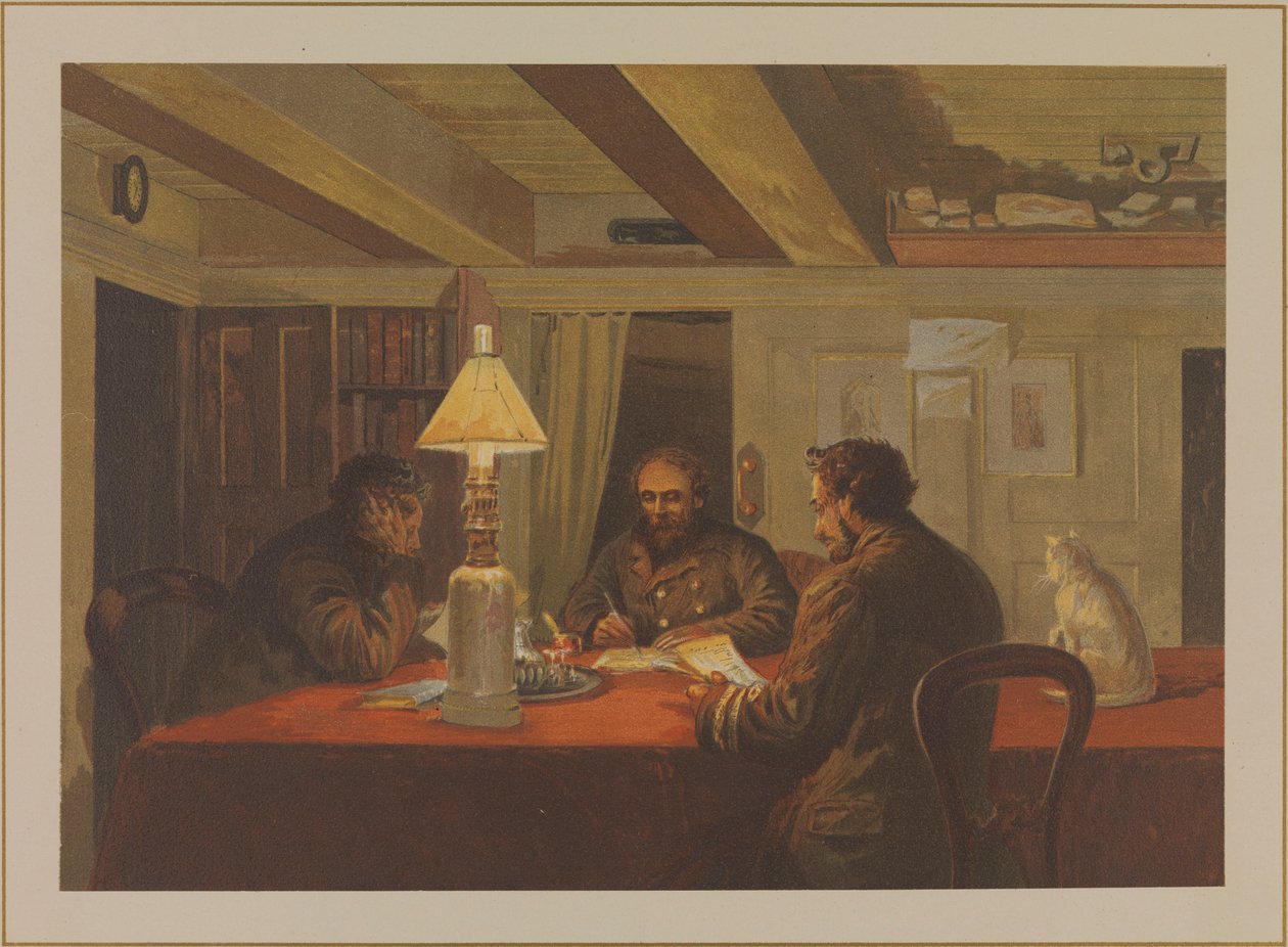 Skisser från polartrafiken: Vinterkvarter i HMS "Alert" (1856) - officersmässen av Edward Lawton Moss