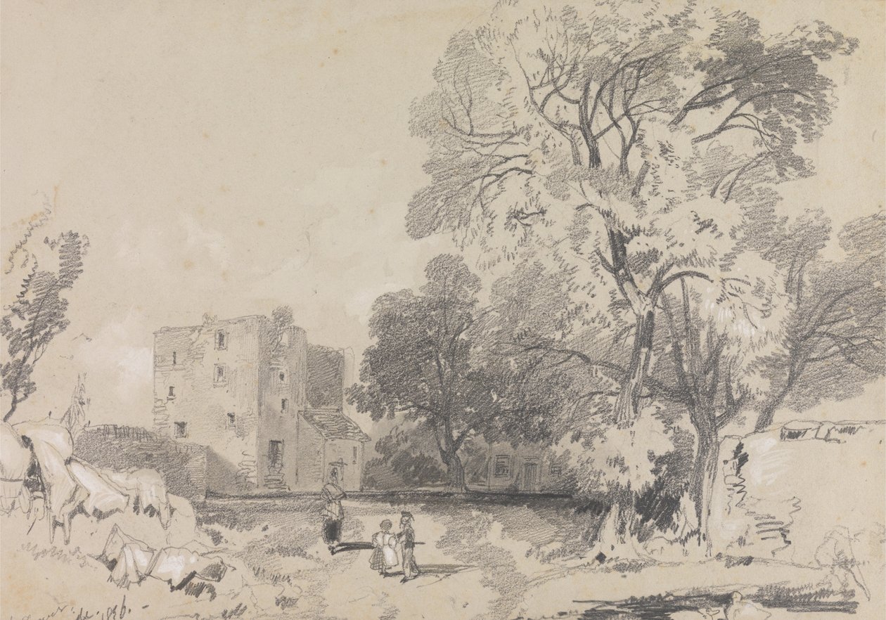En ruin av ett tornhus av Edward Lear