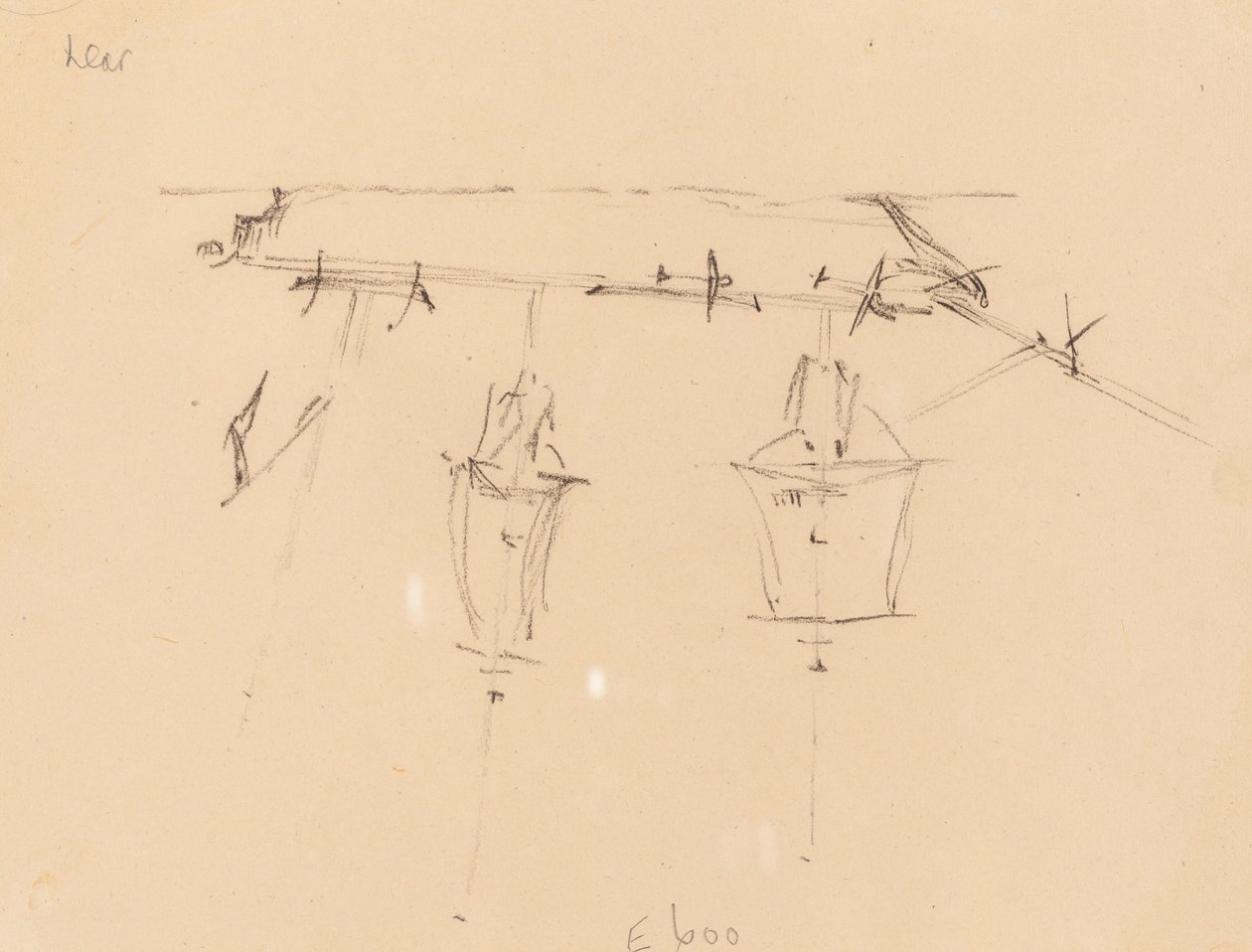 Ett segelfartyg [verso], 18391845. av Edward Lear