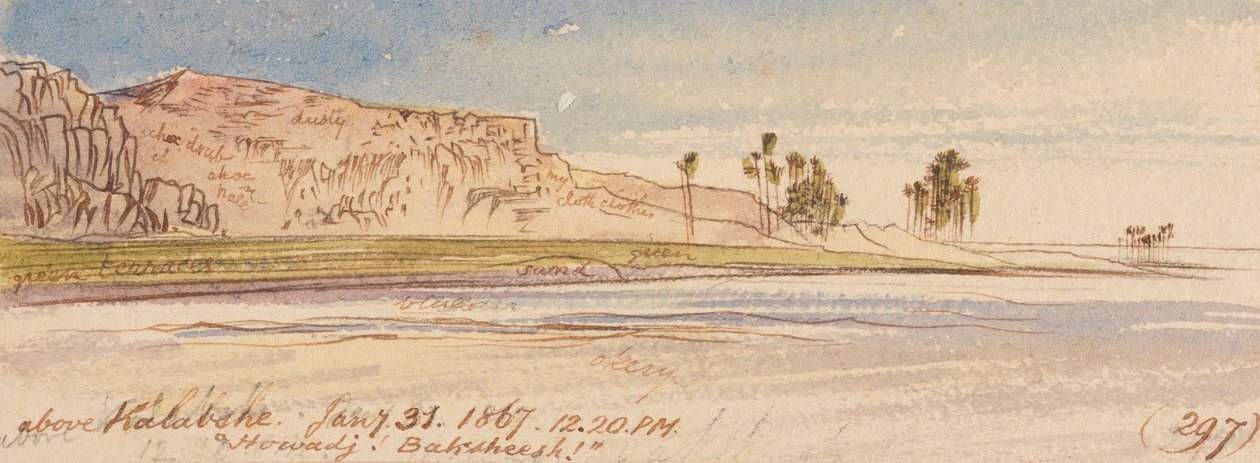 Ovanför Kalabashe; kl. 12.20, den 31 januari 1867 (297) av Edward Lear