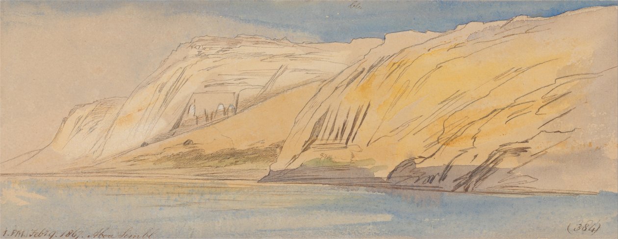 Abu Simbel, kl. 13.00, 9 februari 1867 (384) av Edward Lear