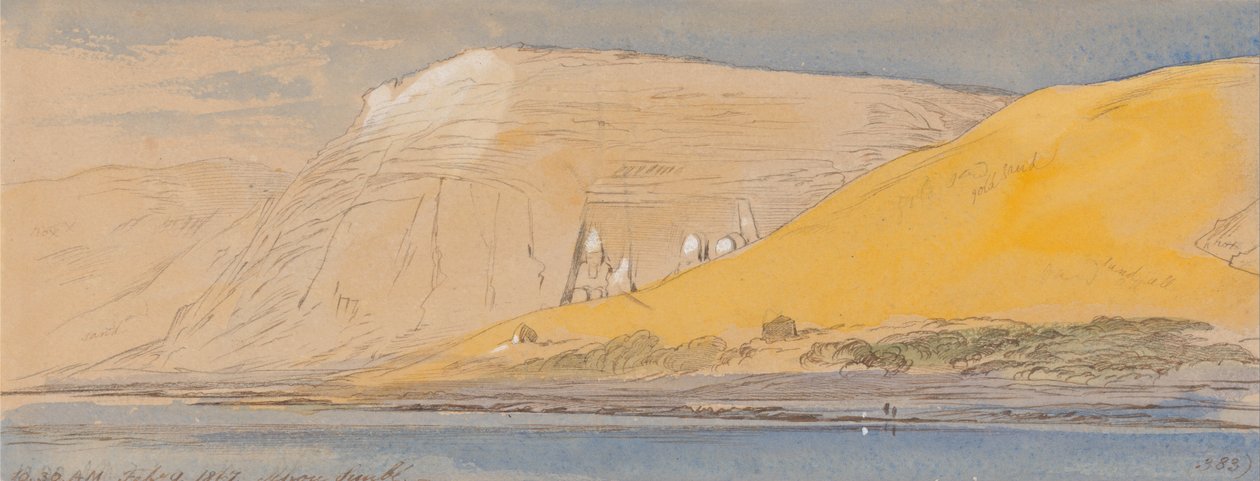 Abu Simbel, kl. 10.30, 9 februari 1867 (383) av Edward Lear