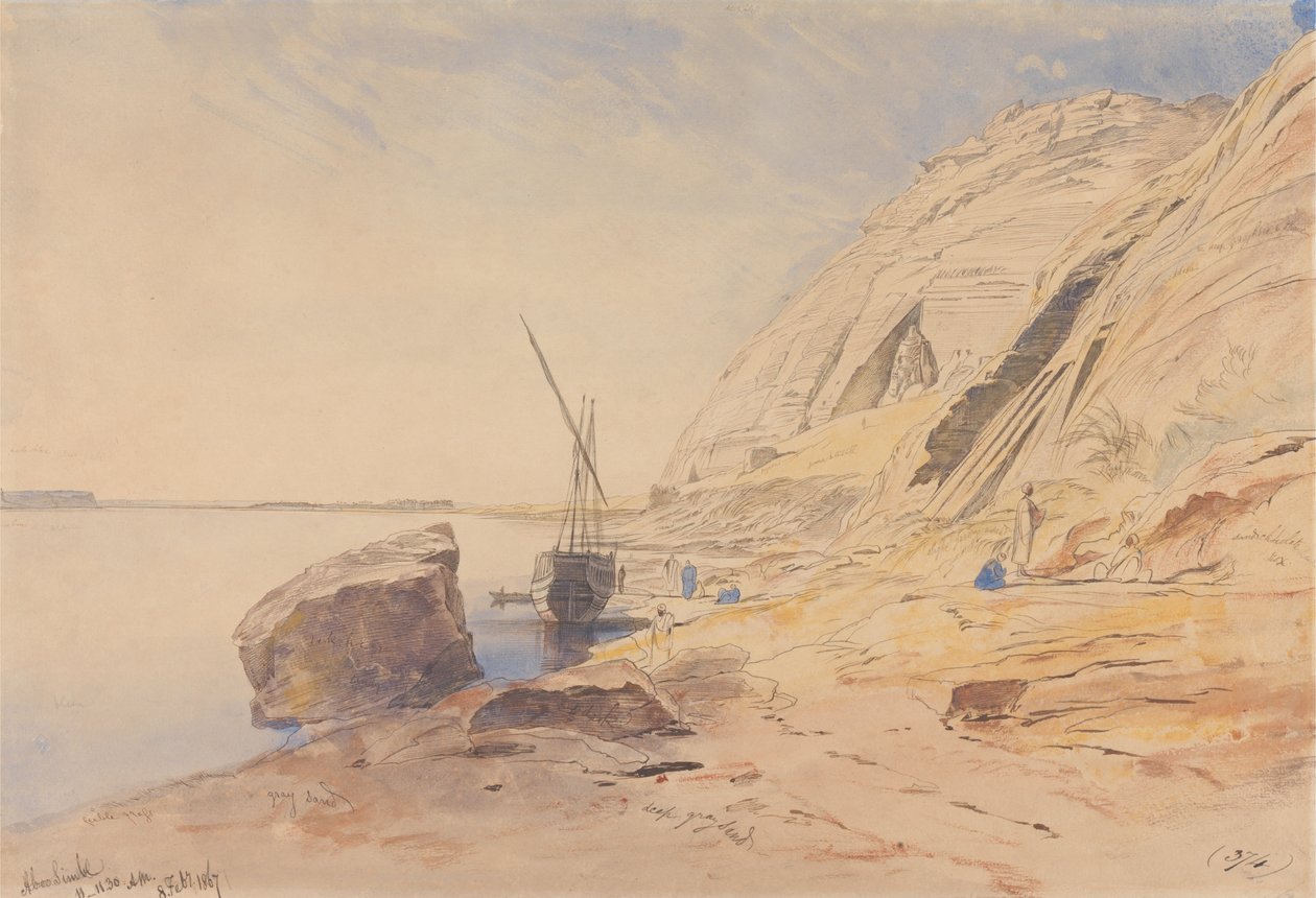 Abu Simbel, kl. 11.00-11.30, 8 februari 1867 (374) av Edward Lear
