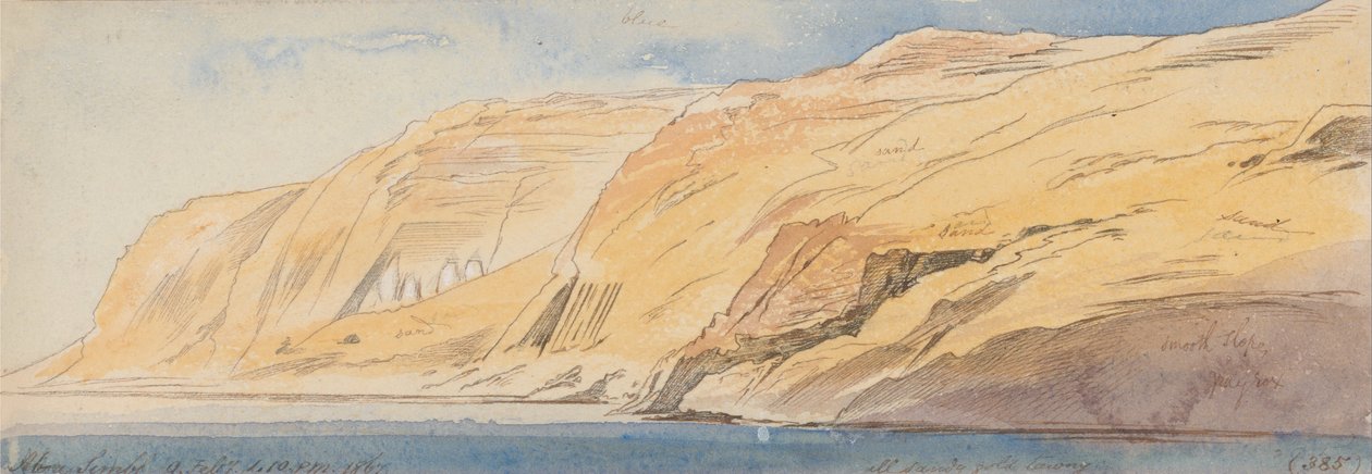 Abu Simbel, kl. 13.10, 9 februari 1867 (385) av Edward Lear