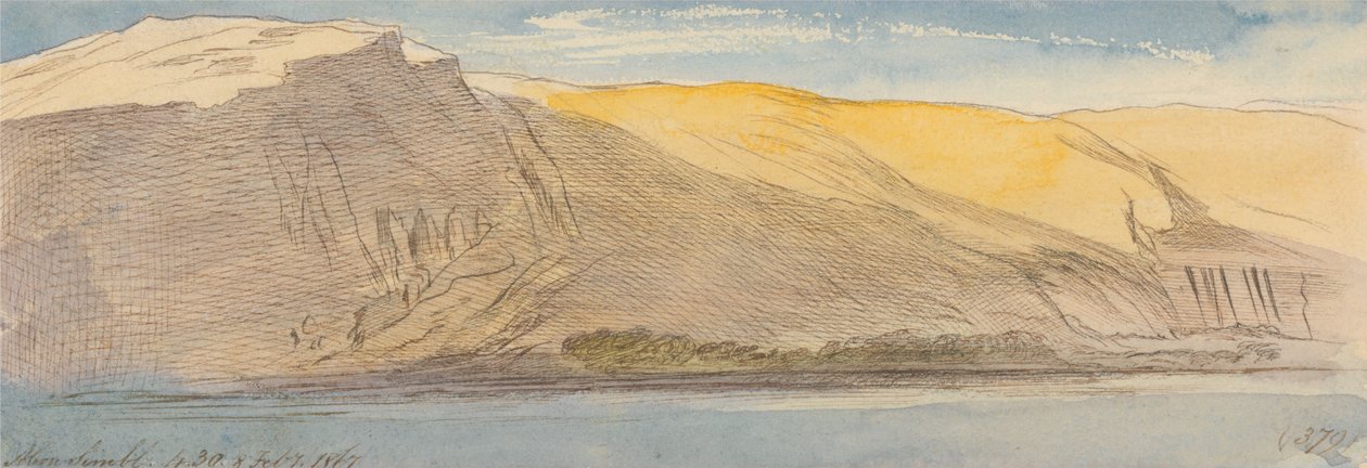 Abu Simbel, kl. 16.30, 8 februari 1867 (379) av Edward Lear
