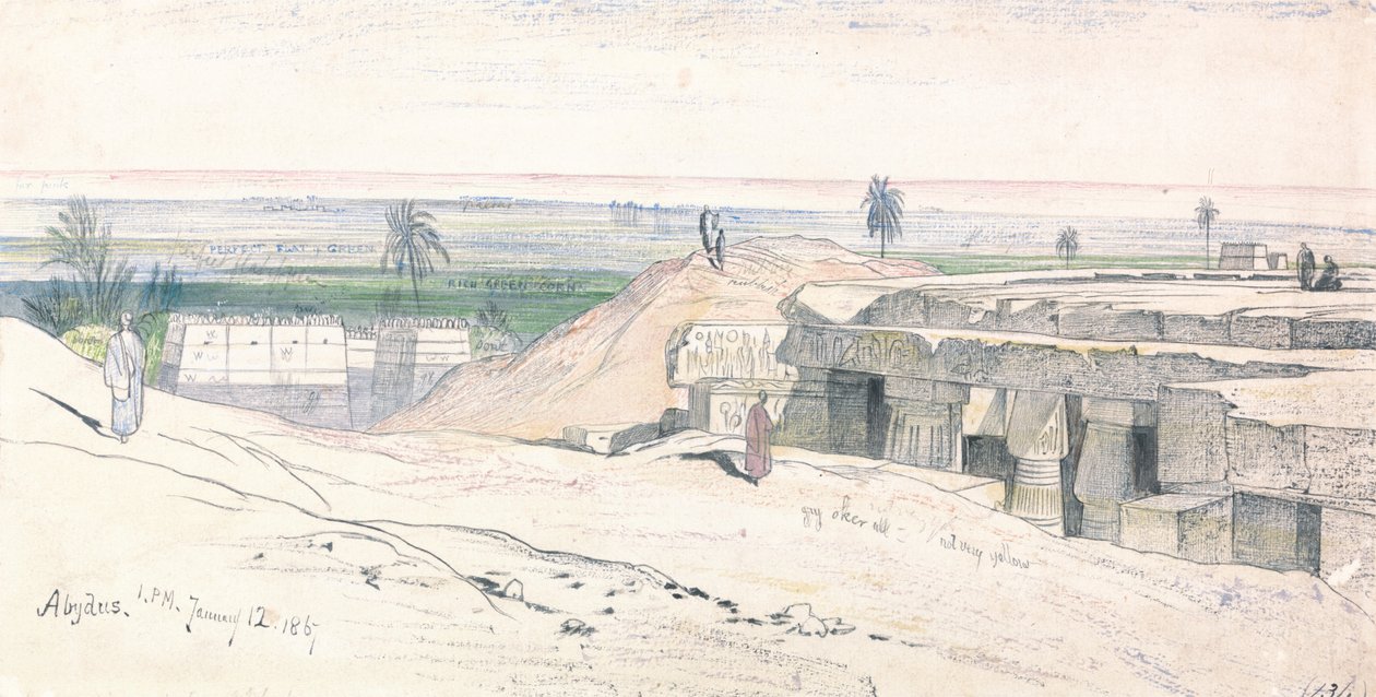Abydos, kl. 13.00, 12 januari 1867 (134) av Edward Lear