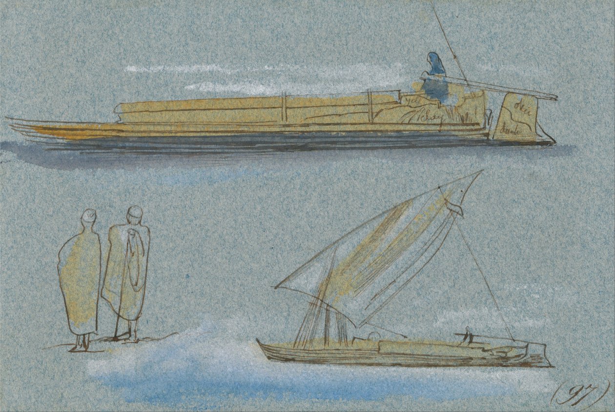Båtar på Nilen av Edward Lear