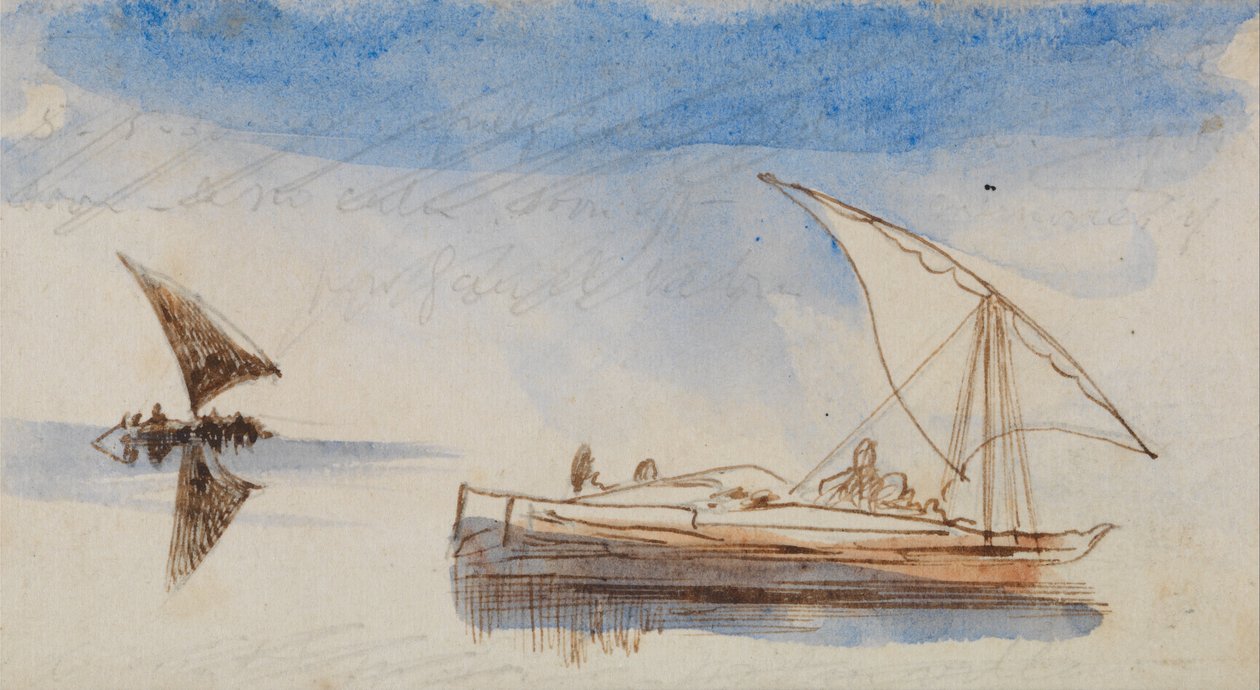 Båtar på Nilen av Edward Lear