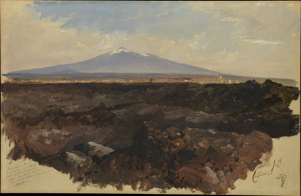 Catania och Etna av Edward Lear