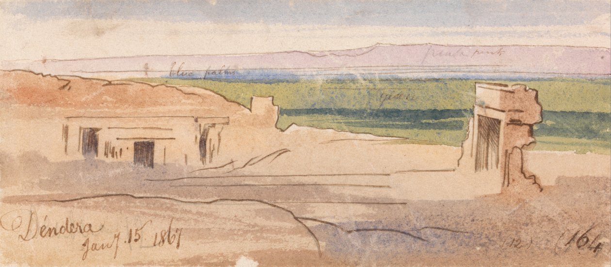 Dendera av Edward Lear