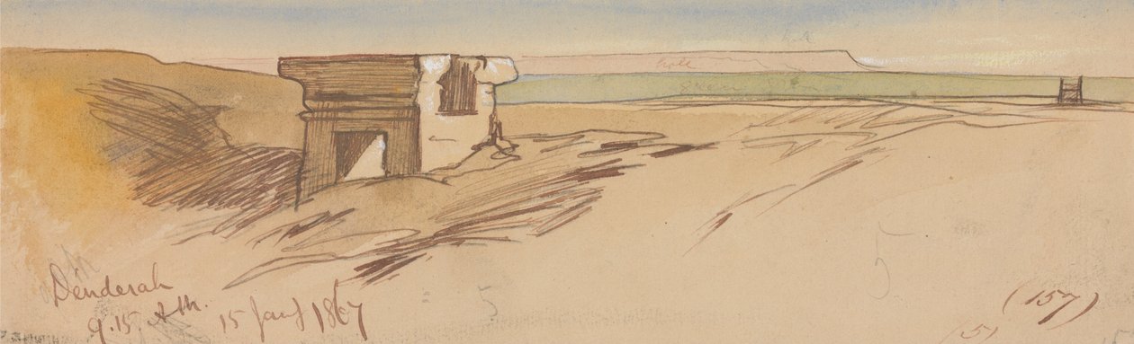 Dendera, kl. 09.15, 15 januari 1867 (157) av Edward Lear