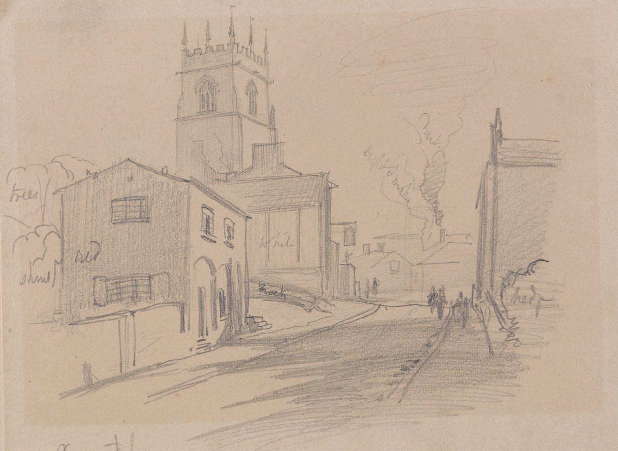 Engelsk lantlig stad av Edward Lear