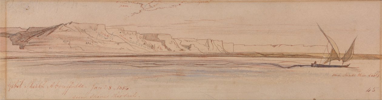 Gebel Sheikh Abu Fodde av Edward Lear