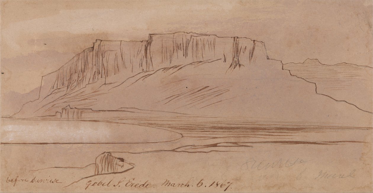Gebel Sheikh Eredi, före soluppgången av Edward Lear