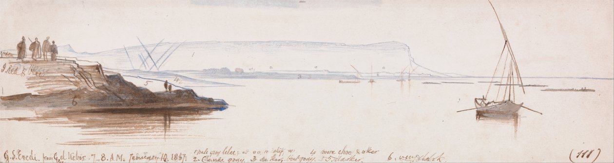 Gebel Sheikh Arvtagare från Gau el Kebir av Edward Lear