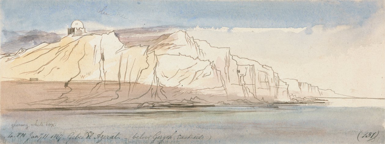 Gebel el Azerat (nedanför Girgeh, östra sidan) av Edward Lear