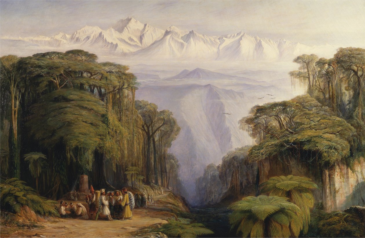 Kangchenjunga från Darjeeling av Edward Lear