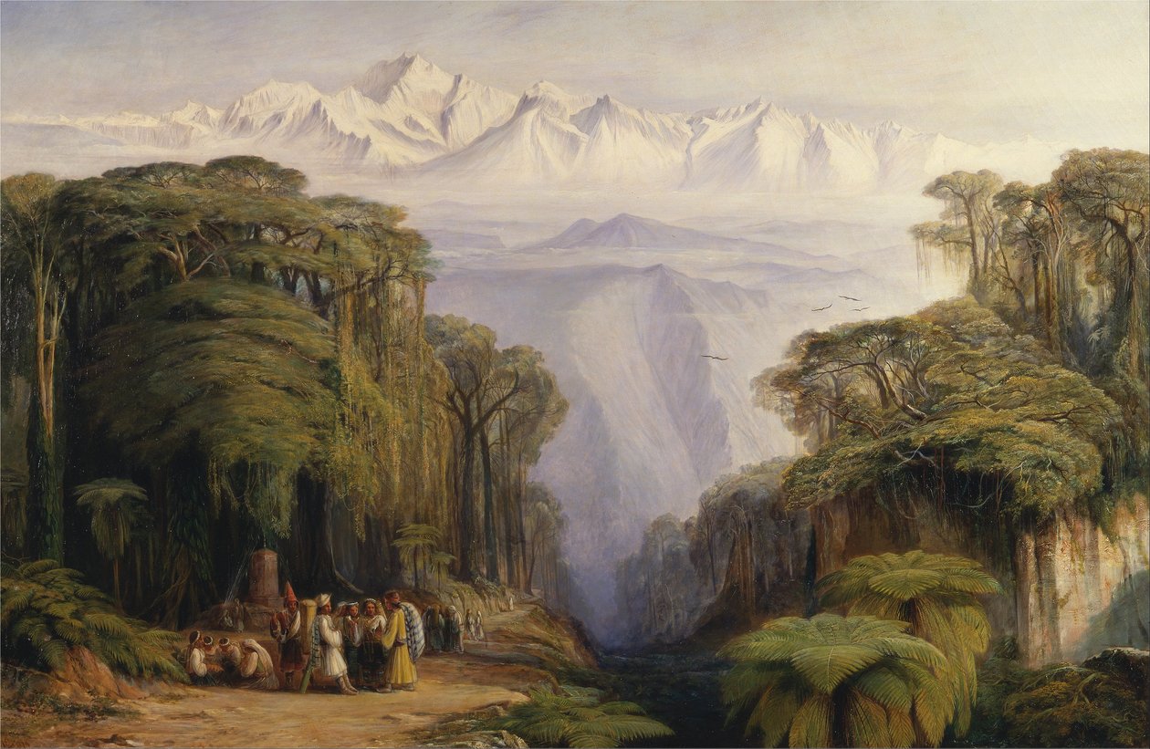 Kangchenjunga från Darjeeling av Edward Lear