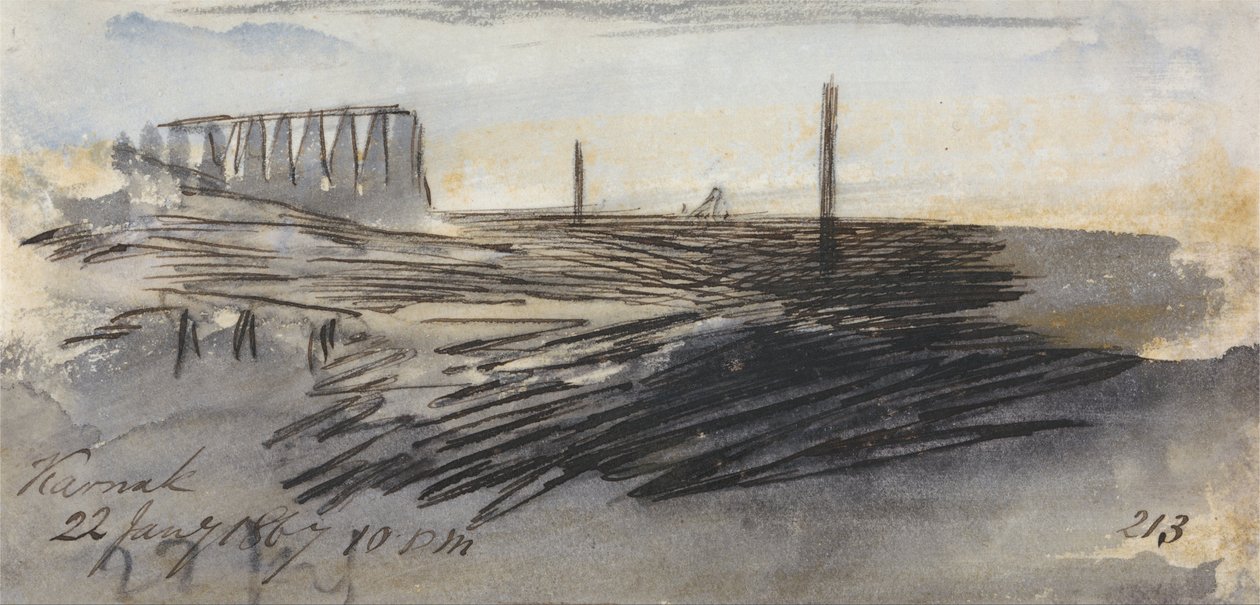 Karnak, kl. 22.00, 22 januari 1867 (213) av Edward Lear