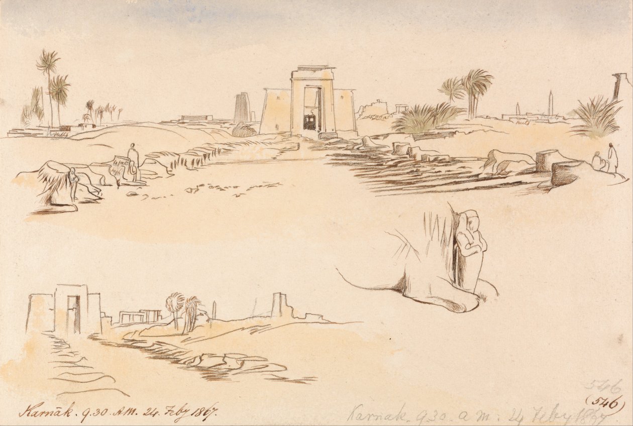 Karnak, kl. 09.30, 24 februari 1867 (546) av Edward Lear