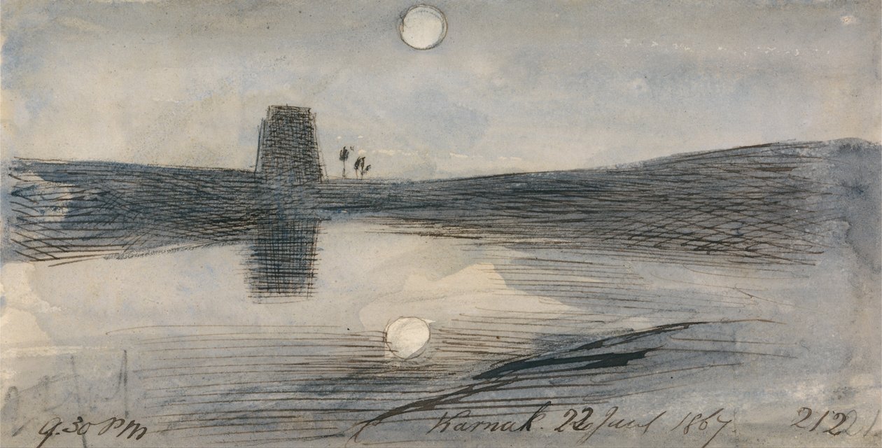 Karnak, kl. 21.30, 22 januari 1867 (212) av Edward Lear