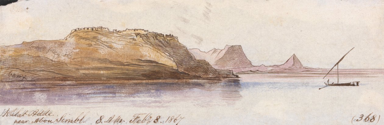 Kulat Adde, nära Abu Simbel av Edward Lear