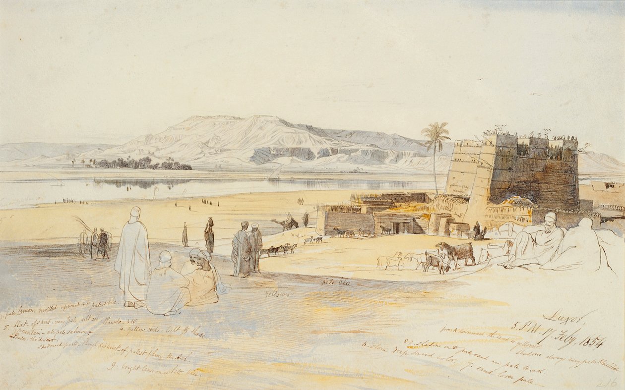 Luxor, 17 februari 1854 av Edward Lear