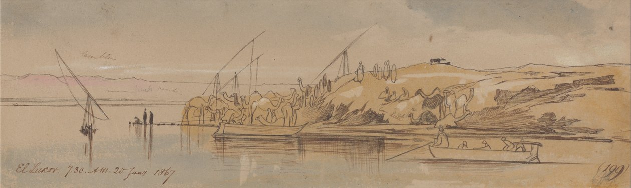 Luxor, kl. 07.30, 20 januari 1867 (199) av Edward Lear