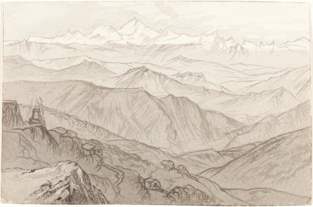 Mount Kinchinjunga All Things Fair, 1874. av Edward Lear