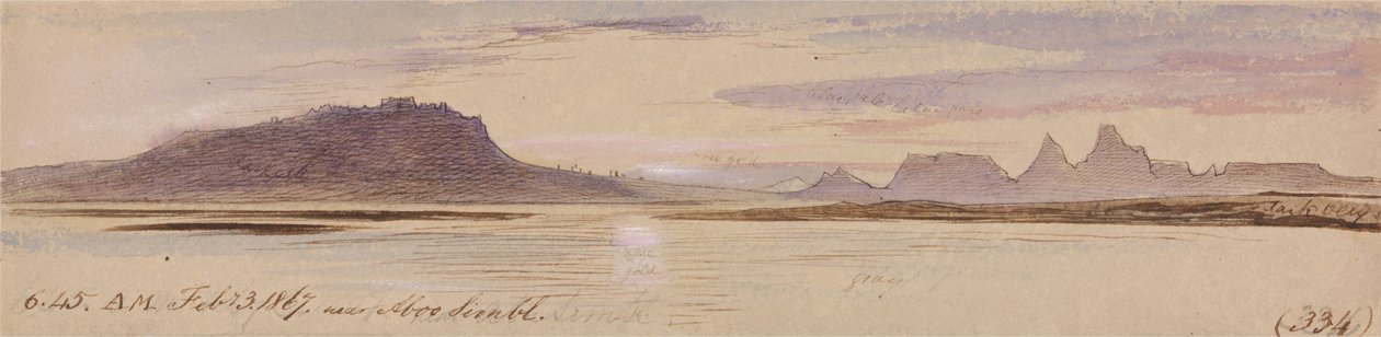 Nära Abu Simbel av Edward Lear