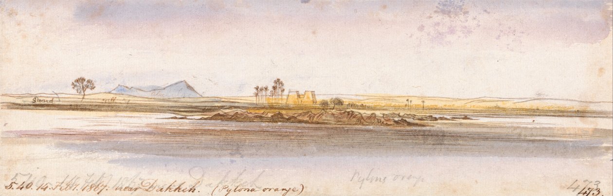 Nära Dakkeh av Edward Lear