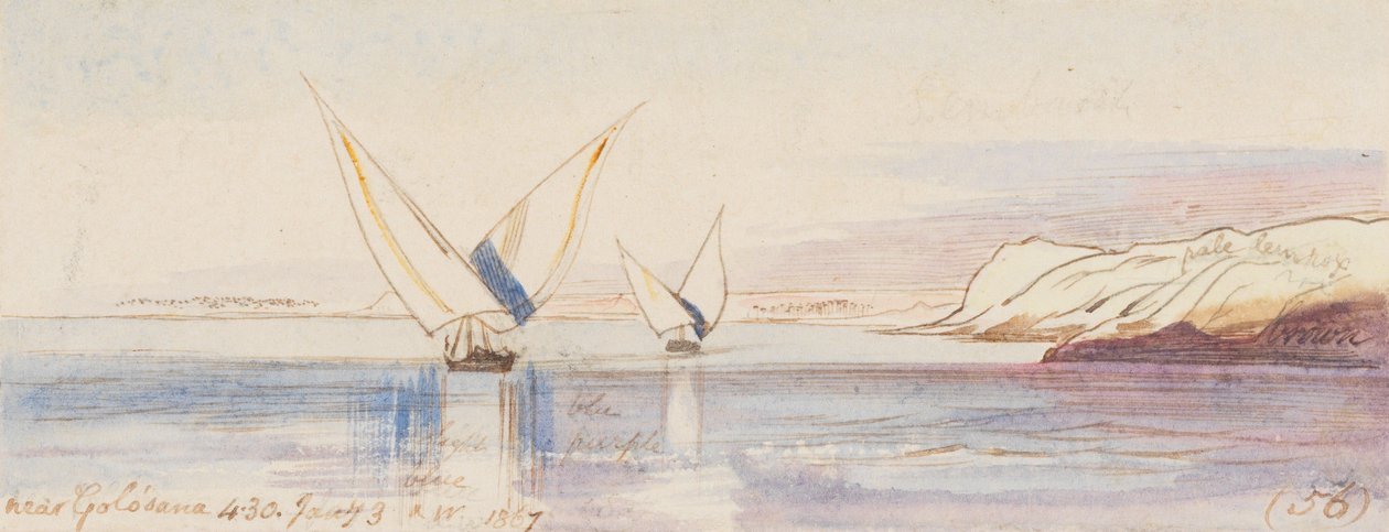 I närheten av Golosana[sic]; kl. 16.30, den 3 januari 1867 (56) av Edward Lear