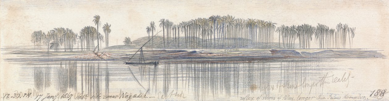 Nära Negadeh, kl. 12.30, 17 januari 1867 (188) av Edward Lear