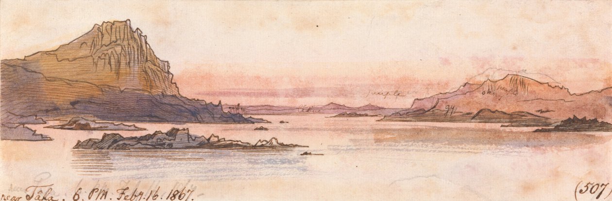 Nära Tafa, kl. 18.00, 16 februari 1867 (507) av Edward Lear