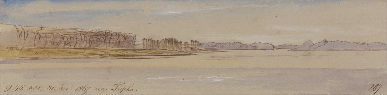 Nära Tapha, kl. 9.45, 31 januari 1867 (287) av Edward Lear