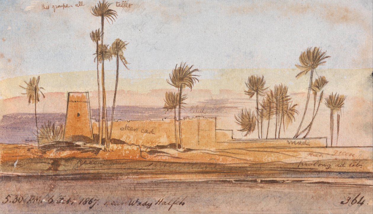 Nära Wady Halfeh av Edward Lear