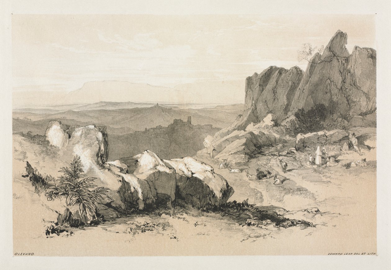 Olevano. av Edward Lear