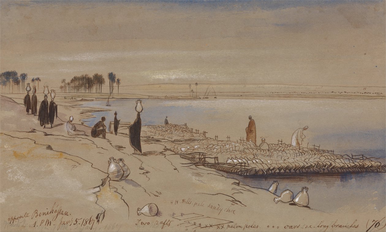 Mittemot Beni Hassan av Edward Lear