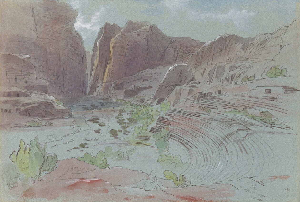 Petra, den 14 april 1858 av Edward Lear