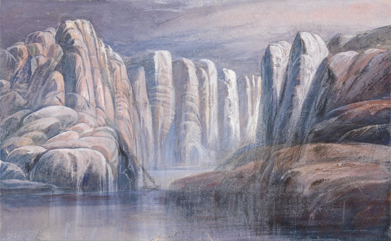 Flodpass, mellan karga klippor av Edward Lear