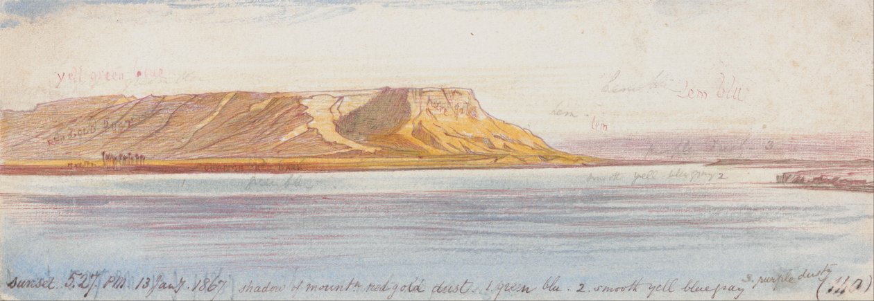 Solnedgång längs Nilen av Edward Lear
