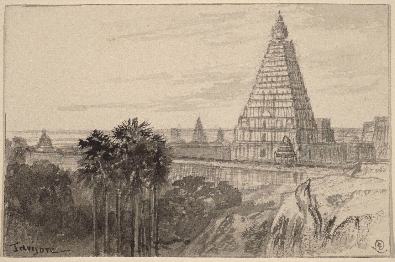 Tanjore, Indien av Edward Lear