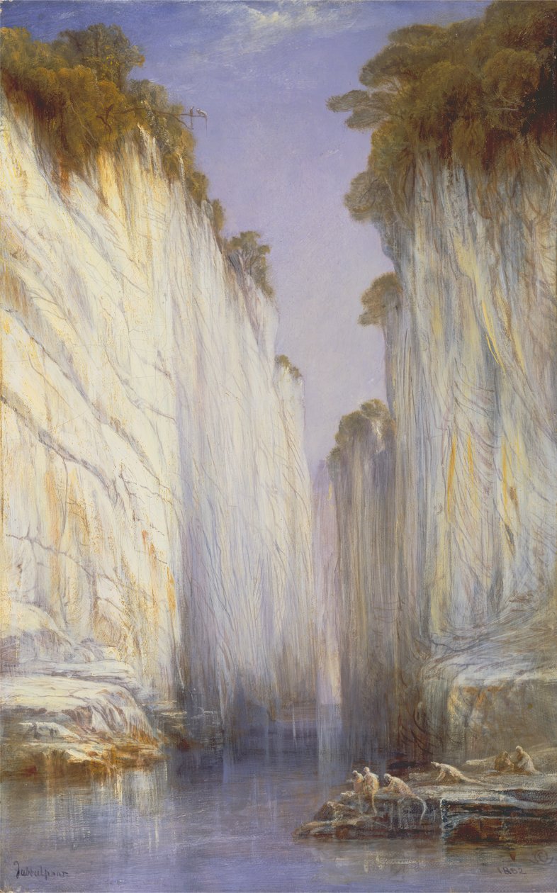The Marble Rocks - Nerbudda Jubbolpore, 1882. av Edward Lear