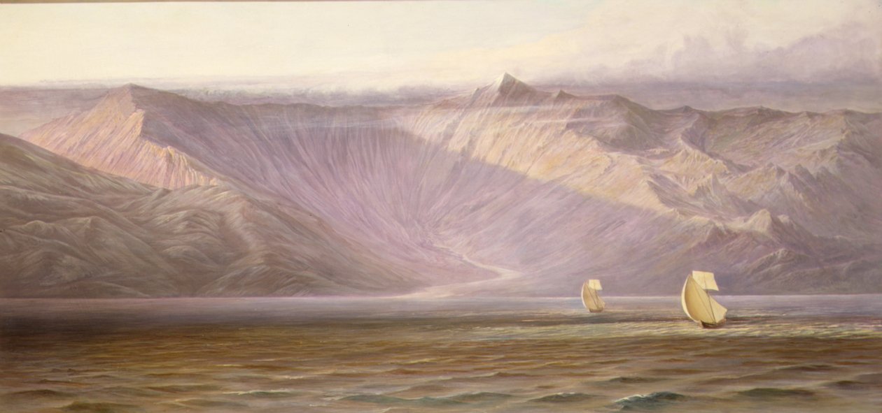 The Vast Akrokeraunian Walls, Albaniens kust (olja på duk) av Edward Lear
